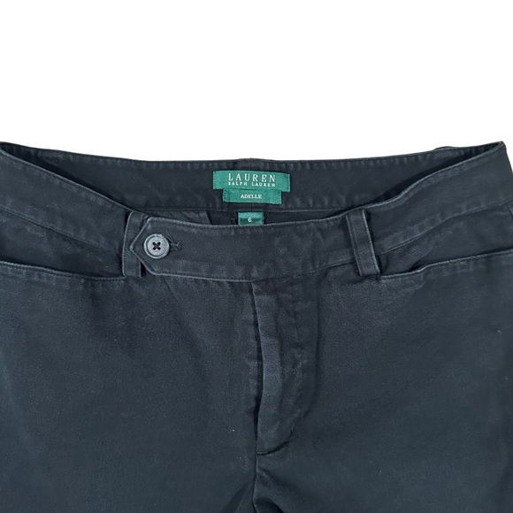 Lauren Ralph Lauren Adelle Black Straight Leg Pants Size 6 - Picture 4 of 9